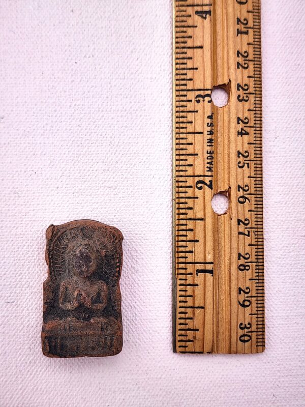 Sarnath Clay Terracotta Buddha Amulet - Image 4