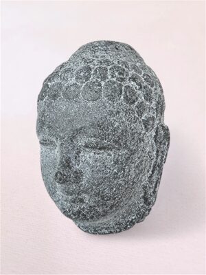 Pewter, Concrete and Mica Buddha Head