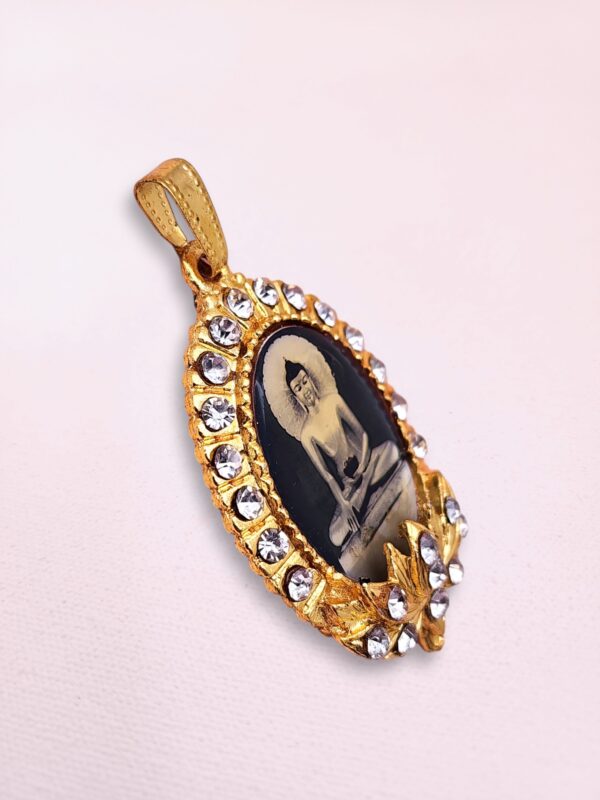 Buddha and Mahabodhi Temple Pendant from Bodh Gaya - Image 3