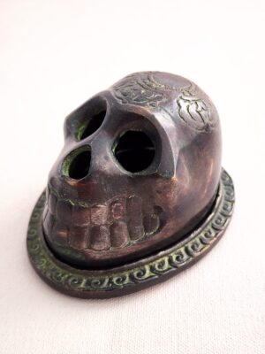 Large Tibetan Skull Incense Holder
