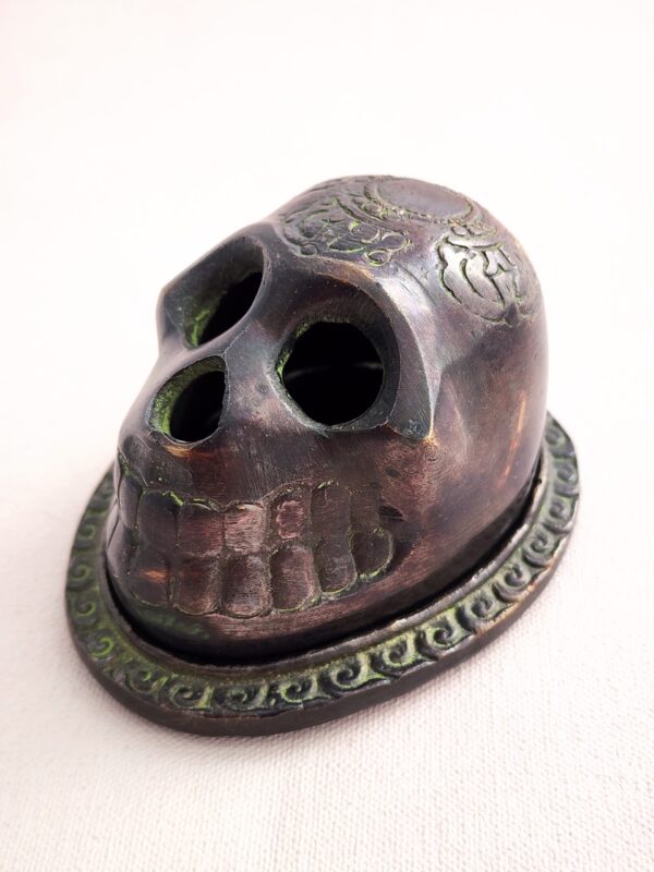Large Tibetan Skull Incense Holder