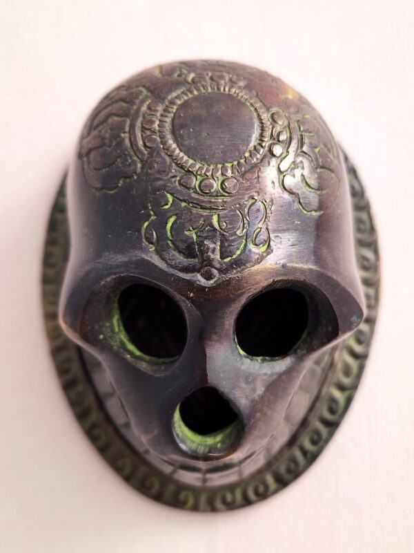Large Tibetan Skull Incense Holder - Image 2