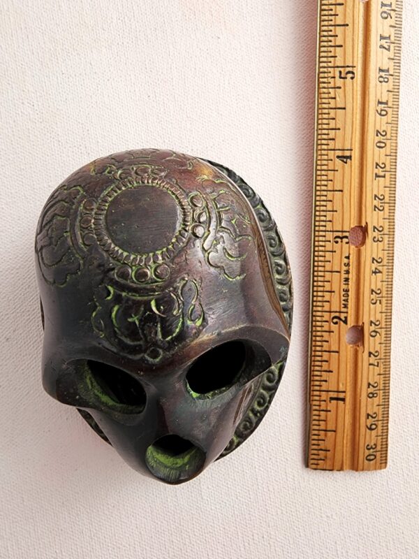Large Tibetan Skull Incense Holder - Image 9
