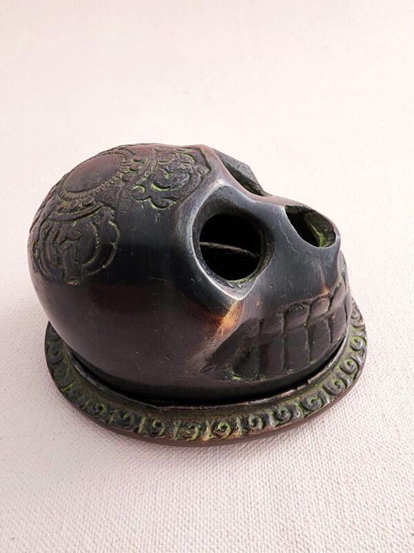 Large Tibetan Skull Incense Holder - Image 7