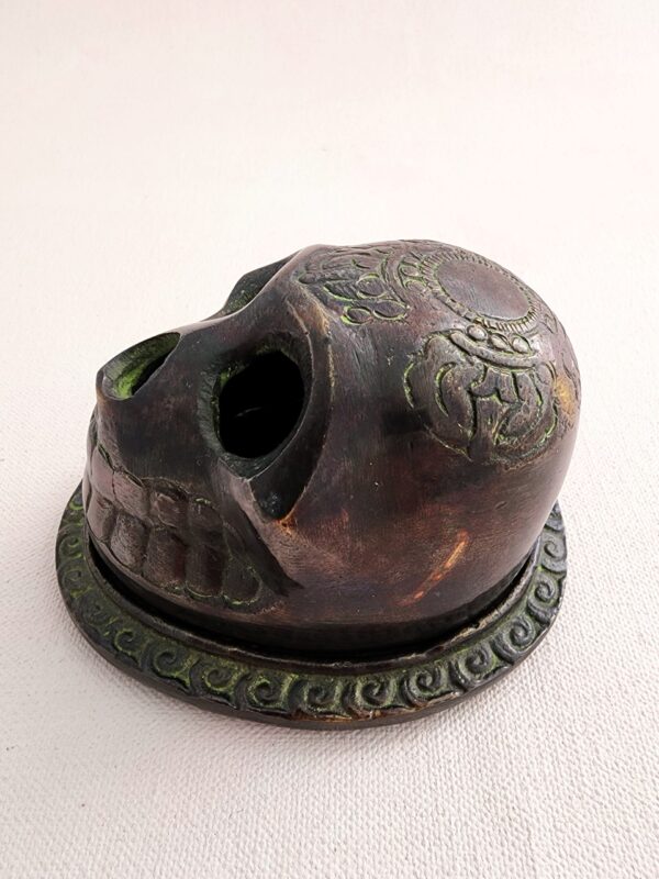 Large Tibetan Skull Incense Holder - Image 8