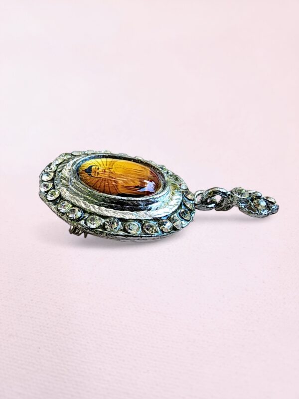 Metta Buddha Pin with Rhinestones - Image 2