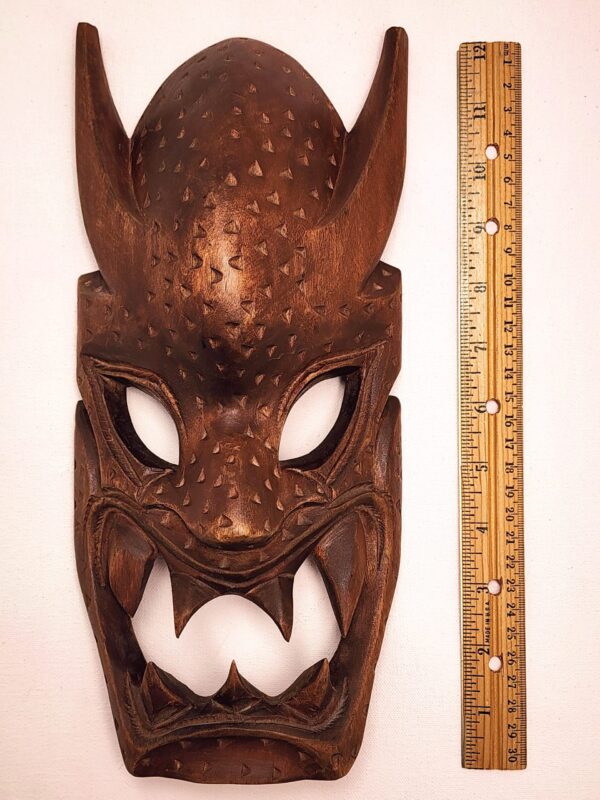 Filipino Bakunawa Hand-Carved Wooden Mask - Image 7