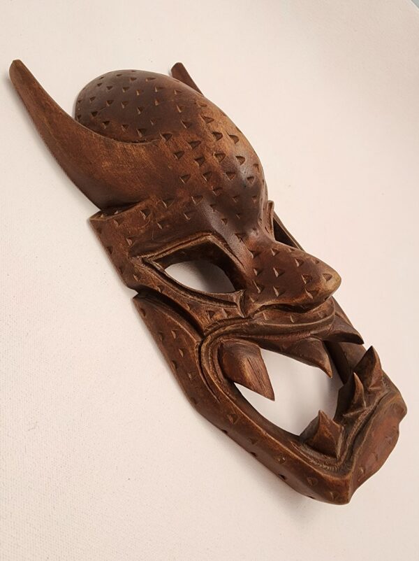 Filipino Bakunawa Hand-Carved Wooden Mask - Image 2
