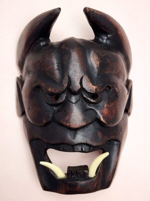 Japanese Horned Devil with Teeth Mask