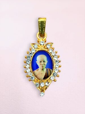 Ajahn Maha Bua and Mahabodhi Temple Pendant from Bodh Gaya