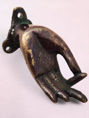 Vitarka Mudra Buddha Hand Brass Door Pull from Nepal