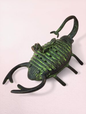 Brass Scorpion Incense Burner with Bird from India