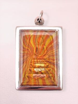 LP Pae "Psychedelic Buddha" Rainbow Thai Buddhist Amulet 3 Takrut Gold Silver Copper Pendant
