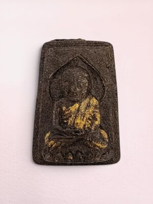 LP Thuat Holy Monk Amulet Pendant | Thai Phra Somdej Luang Pu Tuad Charm | Clay Buddhist Amulet Thailand