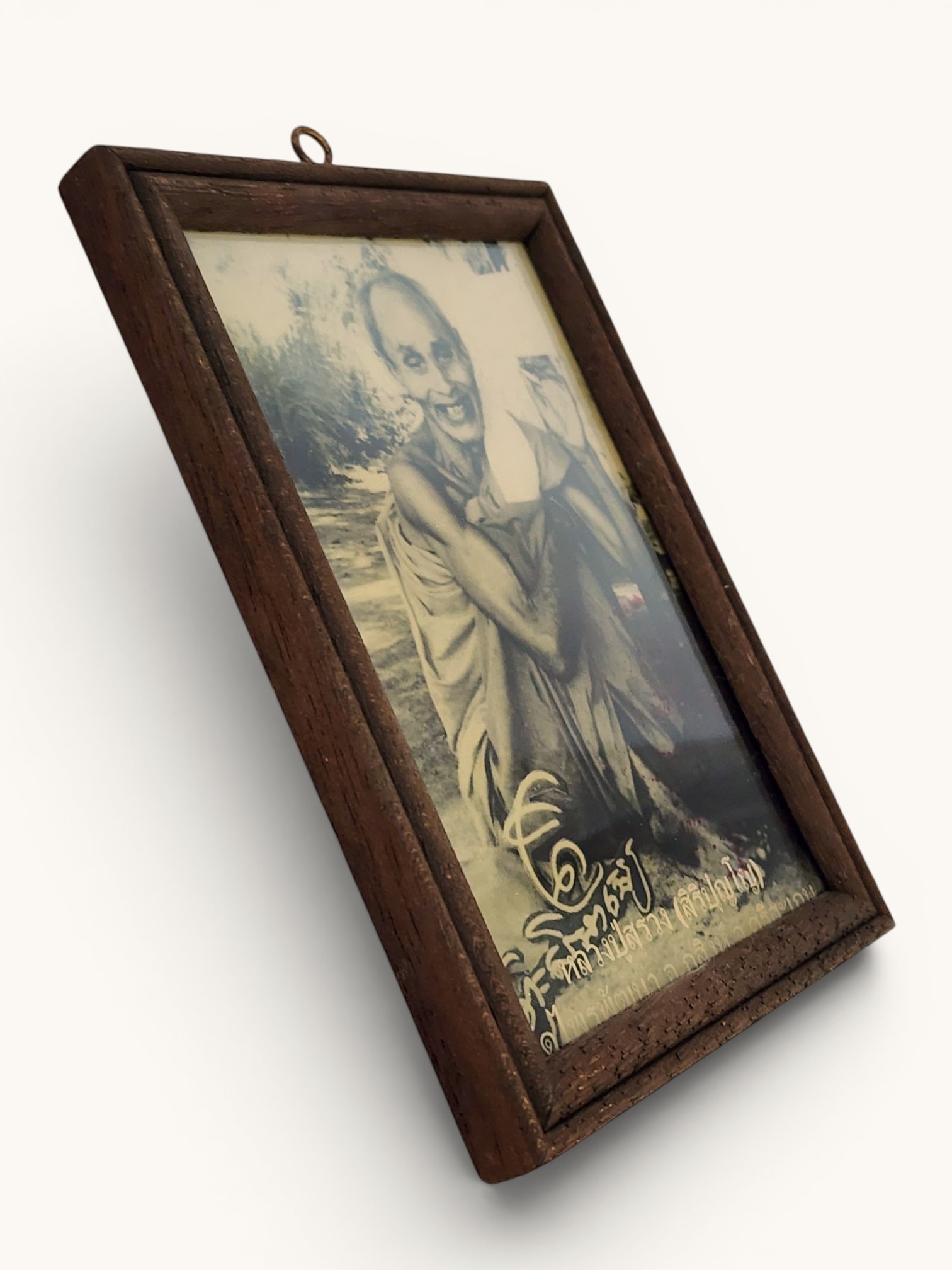 Framed Luang Phu Suang "Thai Smoking Monk" Photo - Image 3