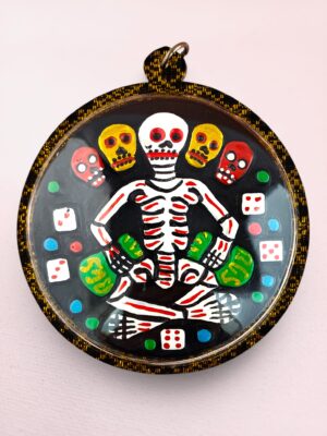 Thai Prai Setthi Mahalap Amulet | Gambling Luck Skeleton Spirit Pendant | Thai Occult Wealth Amulet Skeleton
