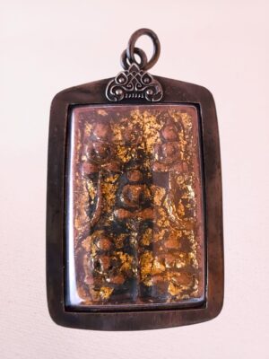 Thai Phra Ha Ong Five Buddha Amulet | Sacred Clay Five Buddha Pendant | Thai Buddhist Five Directions Amulet