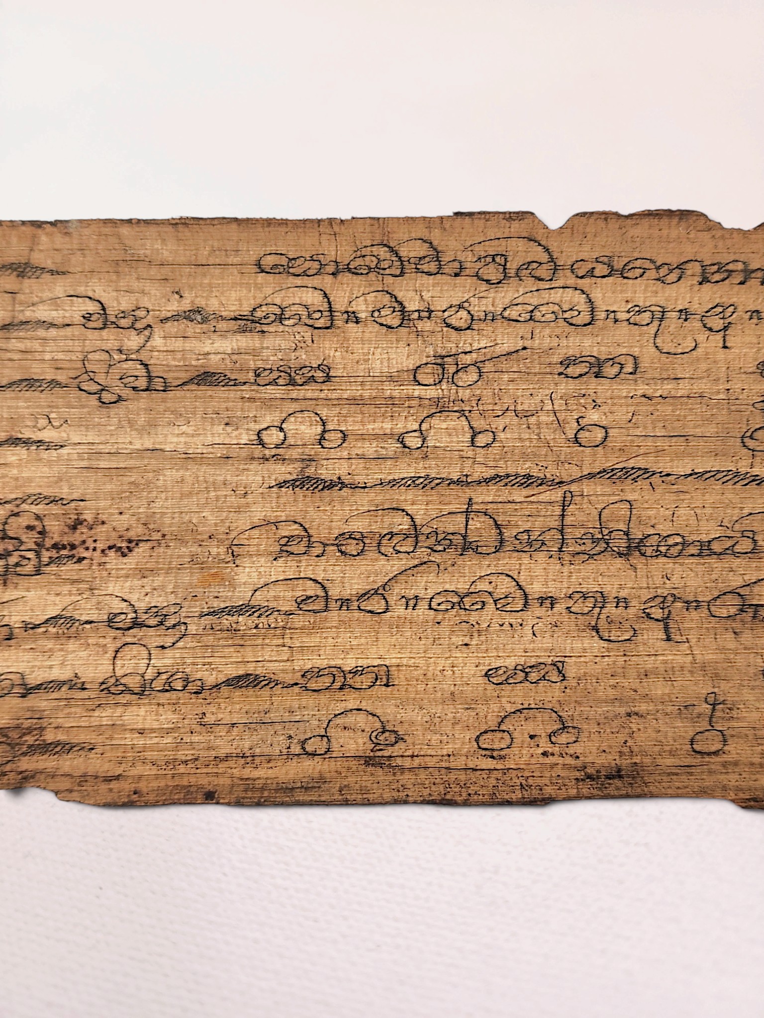 Buddhist Palm Leaf Manuscript from 19th Century - Image 4