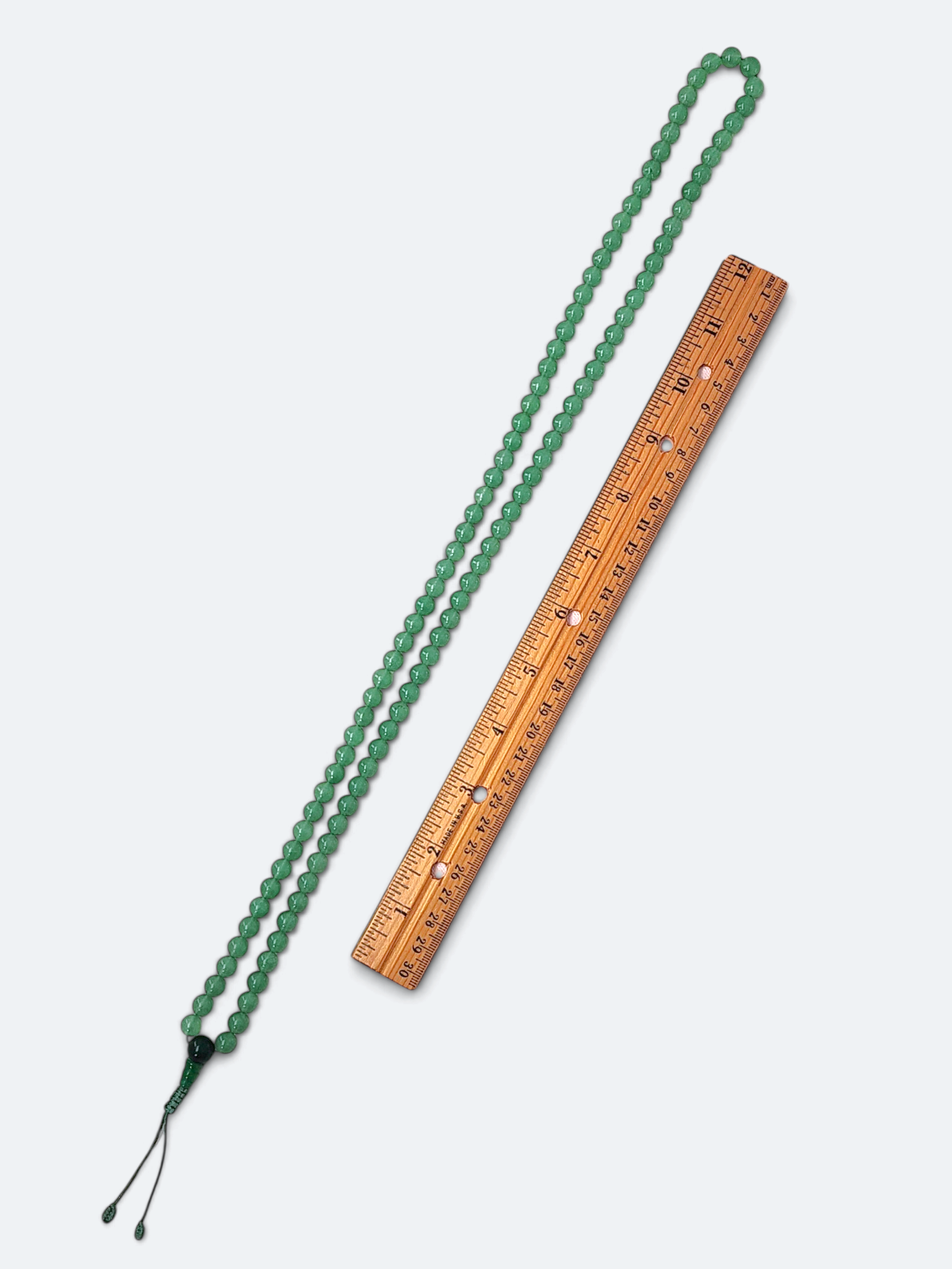 Green Aventurine Quartz Mala, 108 Bead Buddhist Prayer Necklace - Image 6