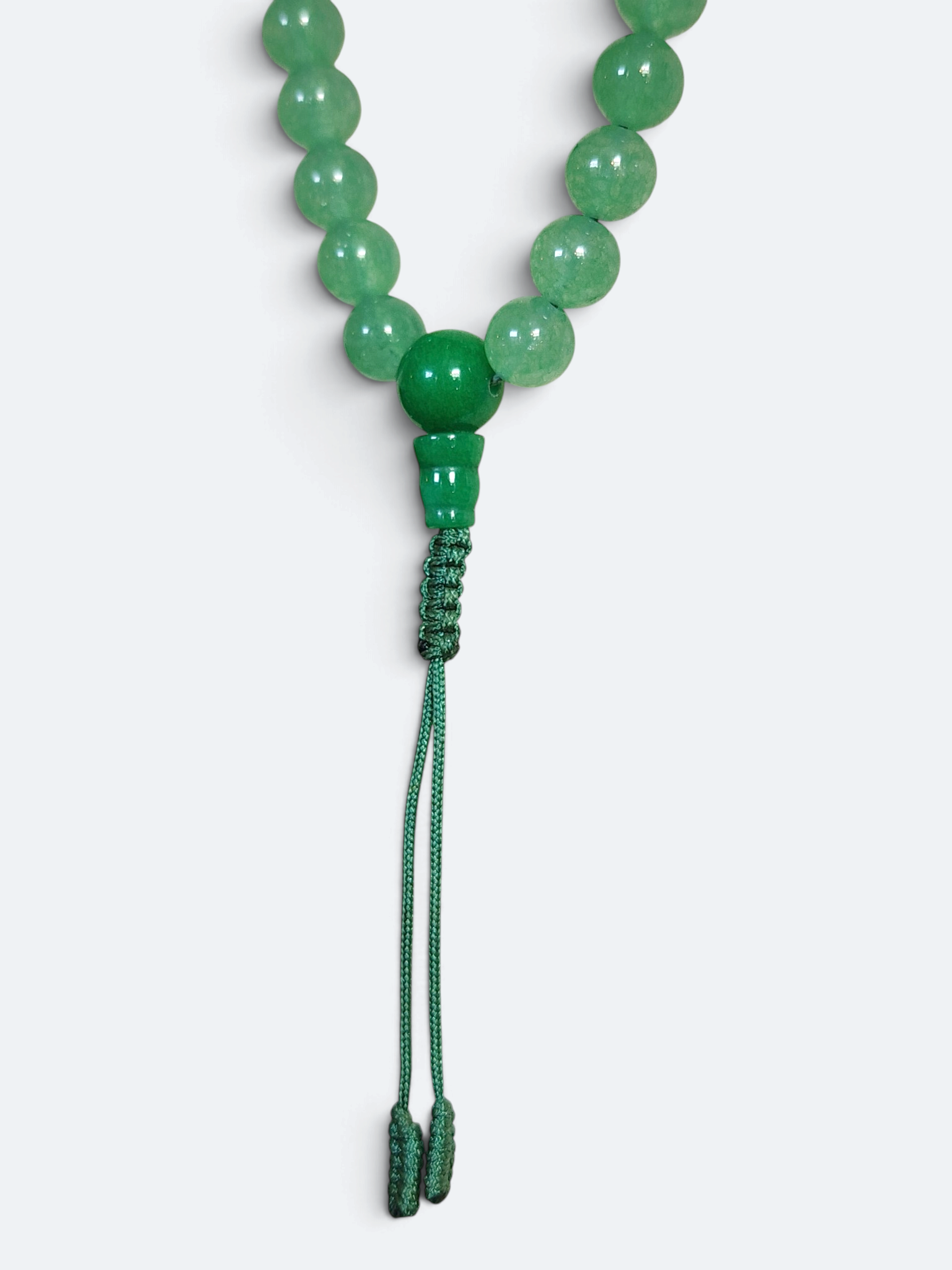 Green Aventurine Quartz Mala, 108 Bead Buddhist Prayer Necklace - Image 3
