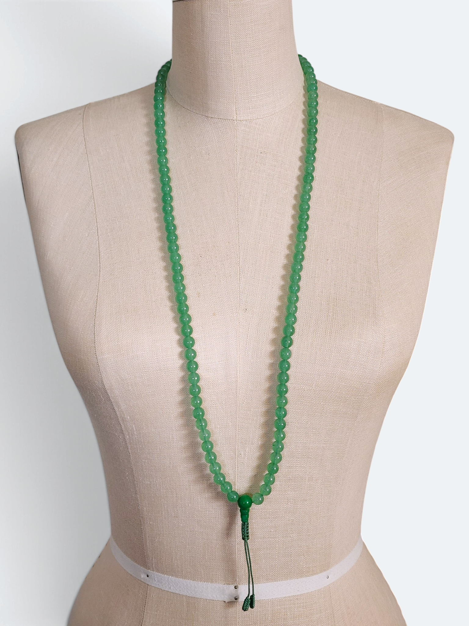 Green Aventurine Quartz Mala, 108 Bead Buddhist Prayer Necklace - Image 5