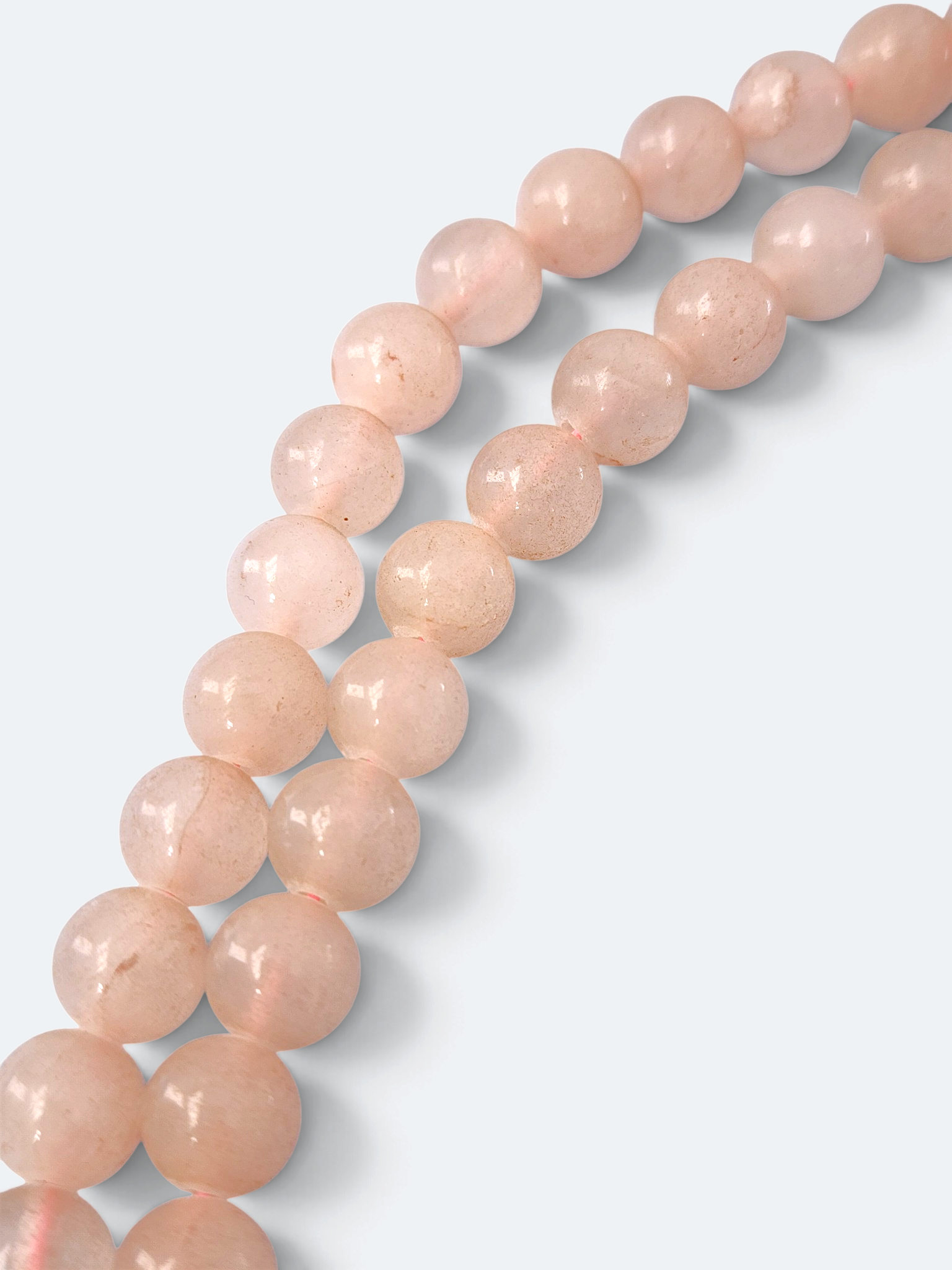 Pink Rose Quartz Mala, 108 Bead Buddhist Prayer Necklace - Image 4