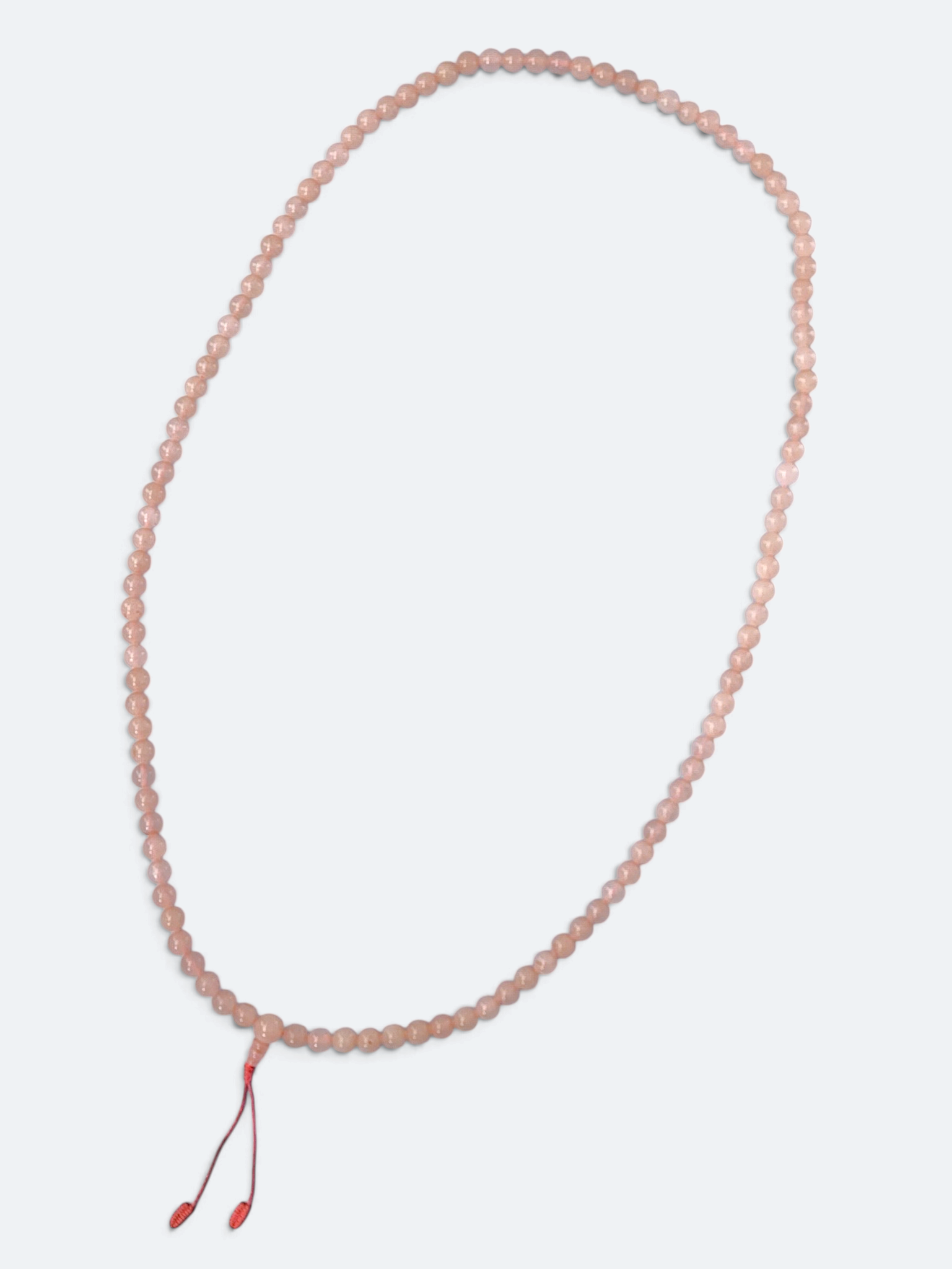 Pink Rose Quartz Mala, 108 Bead Buddhist Prayer Necklace - Image 2